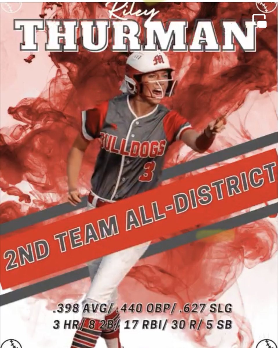 Congrats to <a href="/RileyThurman4/">Riley Thurman</a> for being selected 2nd team all district!