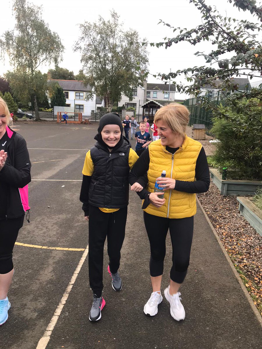 MountStMichaels's tweet photo. what a wonderful day running non stop fire 180 minutes to raise funds for @CancerFundChild @RoryBest2 . Lots of help from the daily mile stars from @stranbelfast @KDFROMKEADY great to see Lucy getting the ball rolling/ running this morning. https://t.co/FMN3NBxZFS