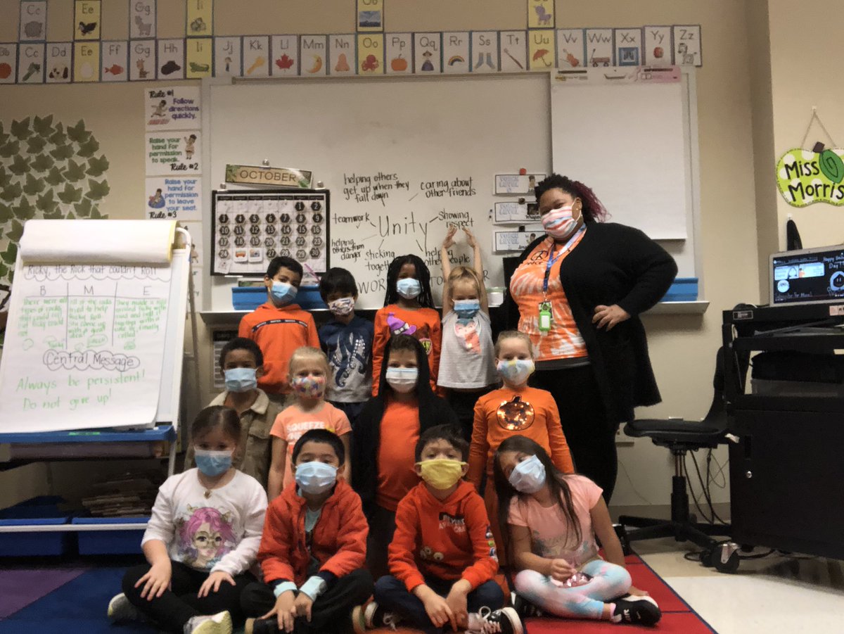 MorrisV1231's tweet photo. Unity Day Strong in 1st Grade! We say no to bullying and yes to kindness, inclusion, and acceptance! @PangbornES #pangbornunity @wcpsmd https://t.co/LCx1BLGxVJ