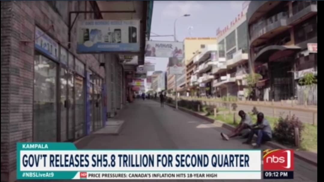 .@mofpedU has released UGX 5.8 trillion for the second quarter of the Financial Year. 

Of this, UGX 100 billion is a stimulus package for small and medium enterprises to recover from the shocks of the #COVID19 pandemic. 

#NBSLiveAt9 https://t.co/cN5Ua8i40I