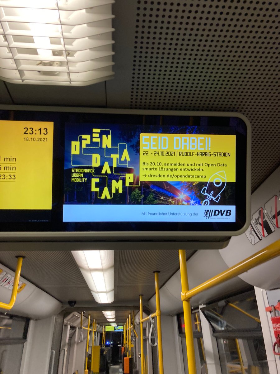 Freitag gehts los - das Open Data Camp Dresden im Stadion! Beim StadionHack Urban Mobility smarte Lösungen für nachhaltige Mobilitätsangebote (weiter-)entwickeln. dresden.de/de/wirtschaft/…  
#OpenDataCamp #repaintdresden