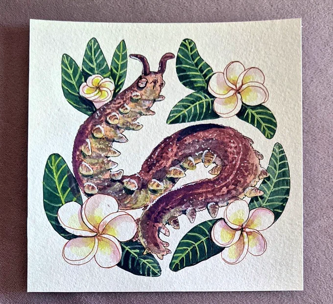 The final original of my sale... it is available here!! Happy #WormWednesday 🪱💖
 https://t.co/xhgFi4WjBh 