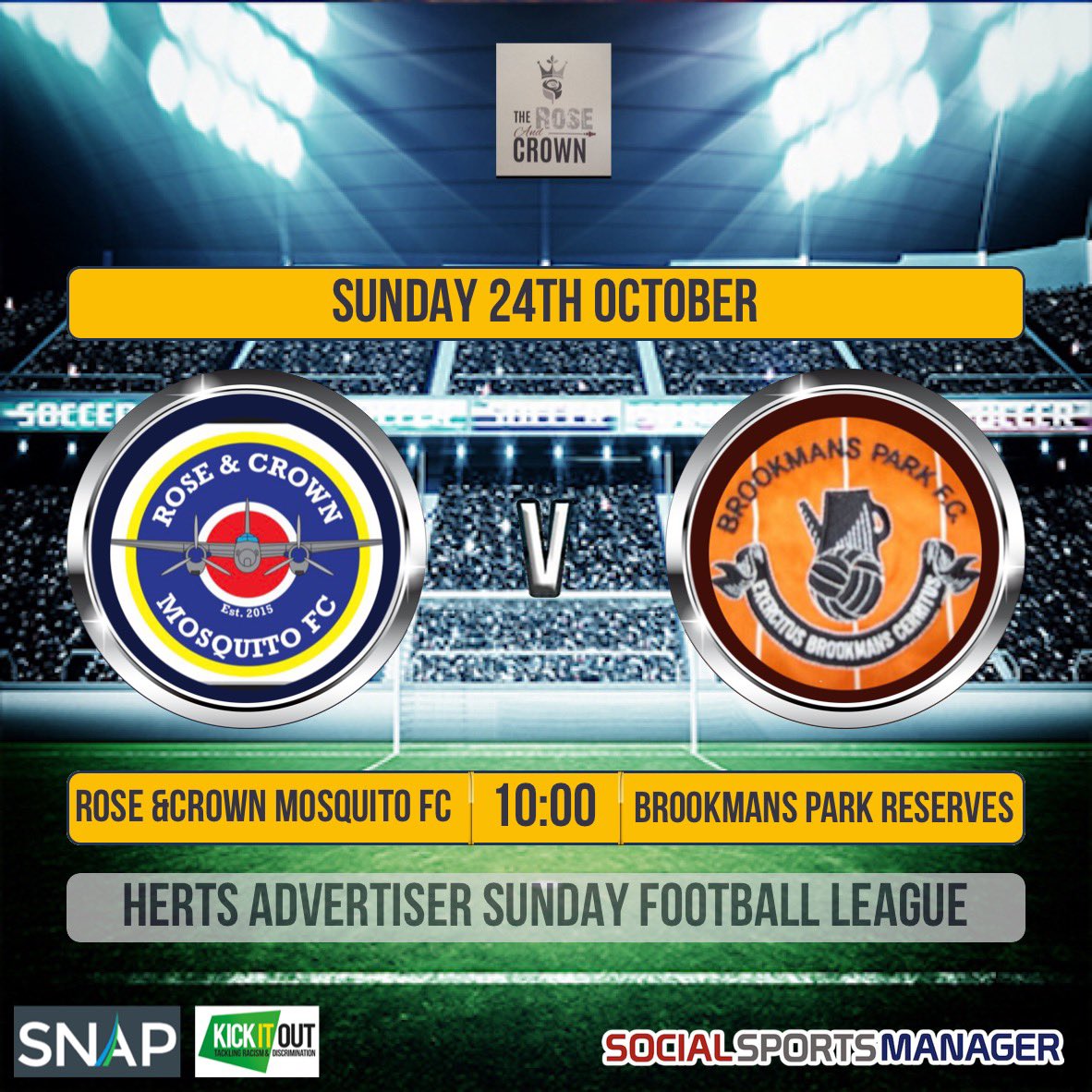 This week we host top of the league <a href="/BrookmansParkFC/">BPFC</a>  Reserves in our first home game of the season

@HertsADSL 
<a href="/socialsportman/">SocialSports Manager</a> 
#socialsportsman#sundayleague#football#soccer