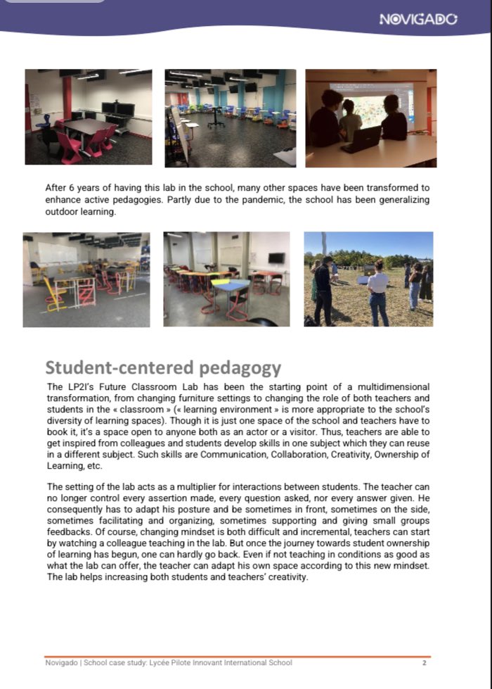 XG_lp2i's tweet photo. 💡#NOVIGADO Publication des #CasesStudies d’établissements européens qui ont développé une culture des #espaces d’apprentissage au service des #pédagogies #actives ✅
👉 https://t.co/hT01oCMFMK
Avec @LP2I_86 et @LvvNumerique 🇫🇷
CC @reseau_canope @damdubreuil https://t.co/qItClD1NgV
