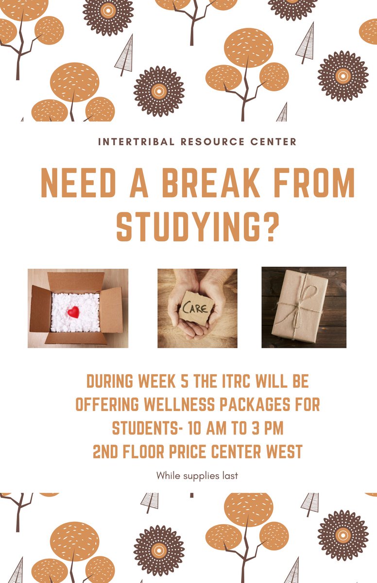 Midterms are upon us and the ITRC has you covered for your Midterm Refuel! Stop by the ITRC starting next week from 10am-3pm to pick up your wellness package!