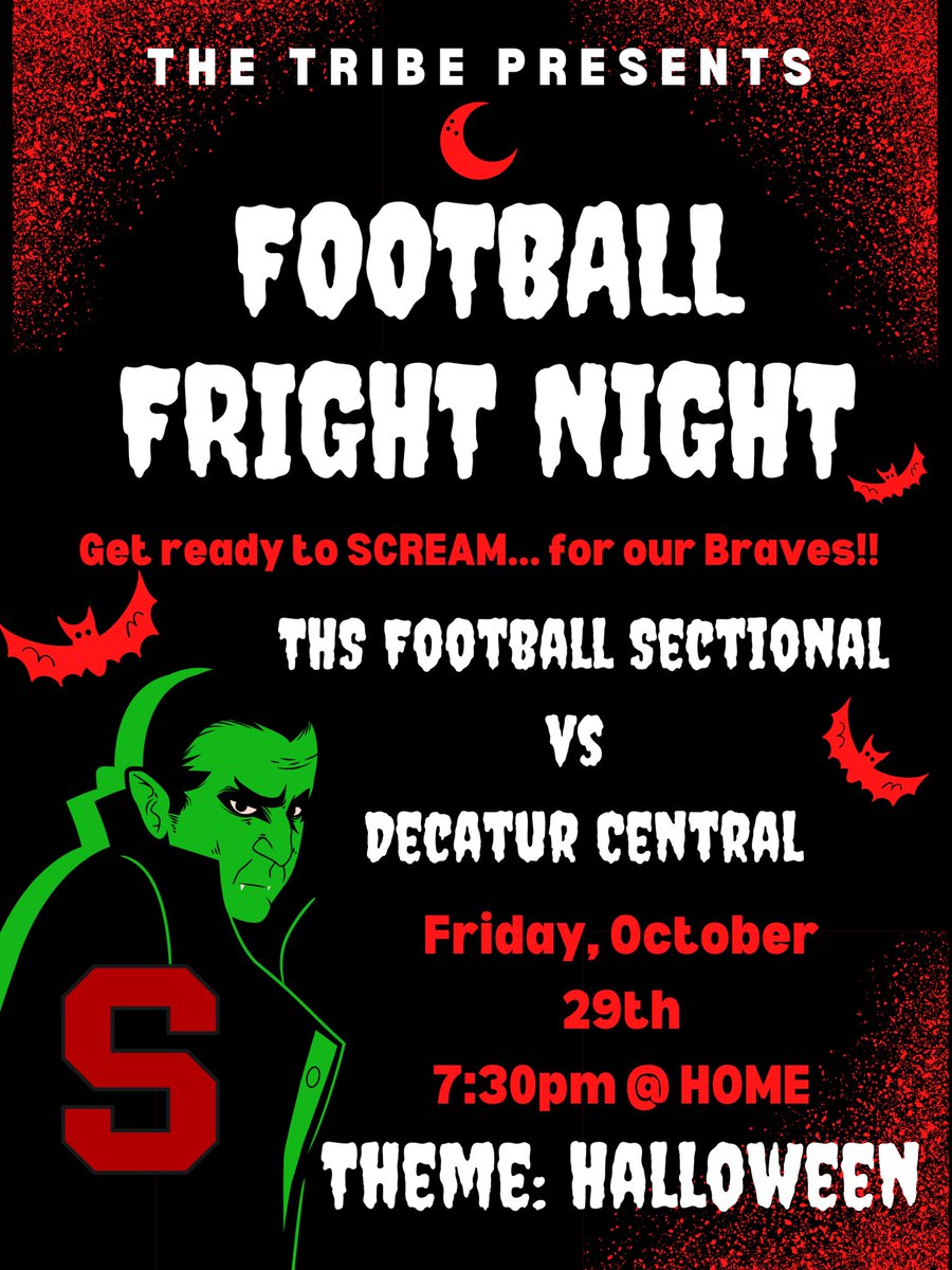 Get ready to SCREAM…for your BRAVES!! 
Remember: No fake weapons 😊