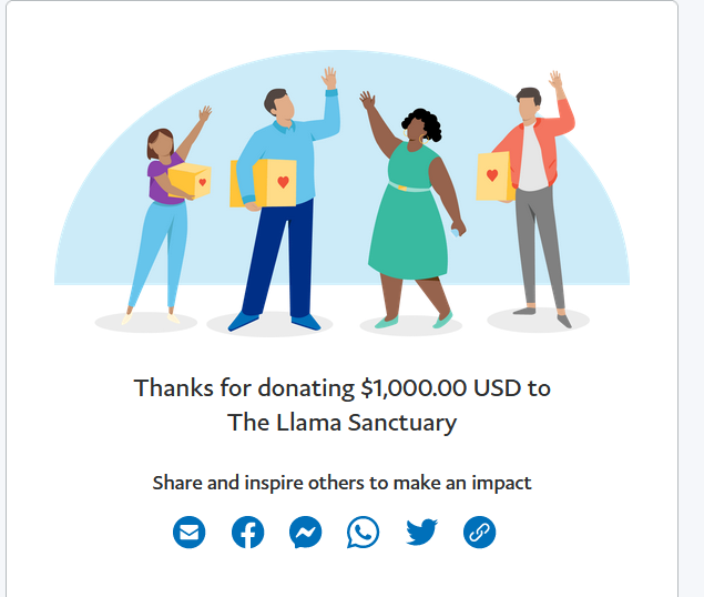 Llamaverse_'s tweet photo. We just donated to $5,000 via charity.
We donated $1K to the @LlamaSanctuary and $4K to @SavetheChildren.

It's not a HUGE donation but we've done pretty big ones in the past on my @NFTLlama account

We will continue to try to help where we can.
Make the world a better place. https://t.co/ghZN8nG5wK