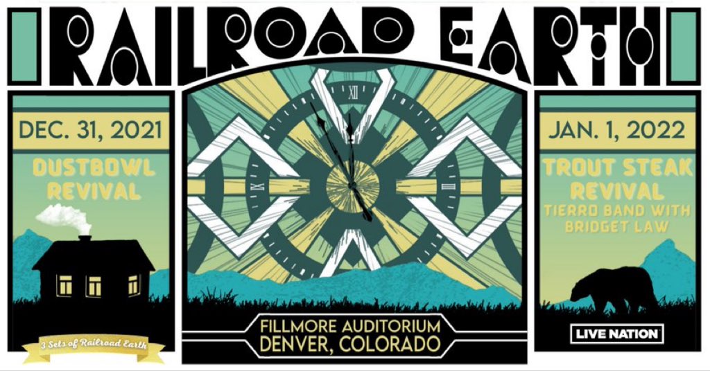 Hey Denver…come join us Jan 1, 2022 with @RailroadEarth at <a href="/FillmoreDEN/">Fillmore Auditorium</a>