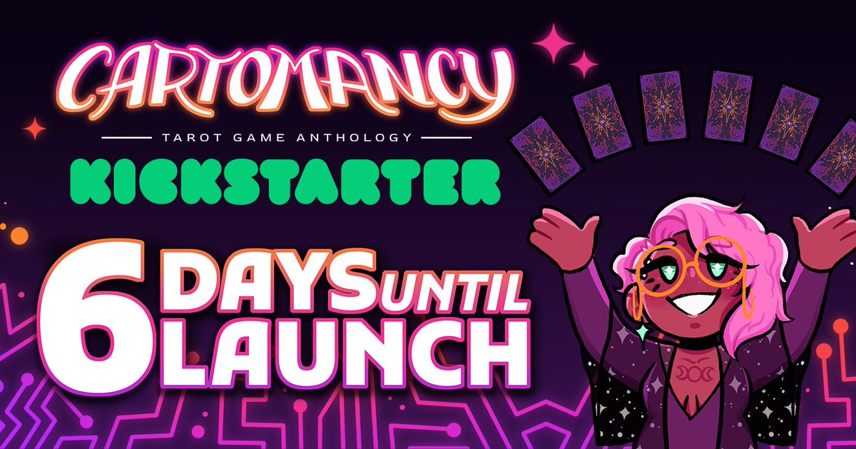 CartomancyGame's tweet photo. ⏰The Countdown Begins...

✨6 days until the Cartomancy Anthology Kickstarter launches!

🎮22 Games
🌍70+ Developers from around the world

👀Can we get to 500 followers before launch??
🔔Follow the kickstarter prelaunch page and share with your friends!
⬇️Link below! https://t.co/qli2JFZdQq