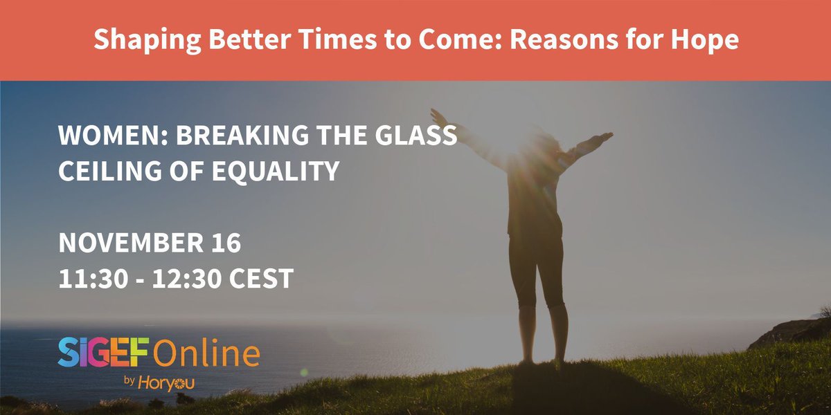 Let's shape better times to come and share reasons for hope for #WomenEmpowerment! Join our plenary session at #SIGEFOnline or nominate a changemaker here: forms.gle/ETaXqcG4mxWLfu…

#COP26 #SDGs #Gender #Horyou #SustainableDevelopment