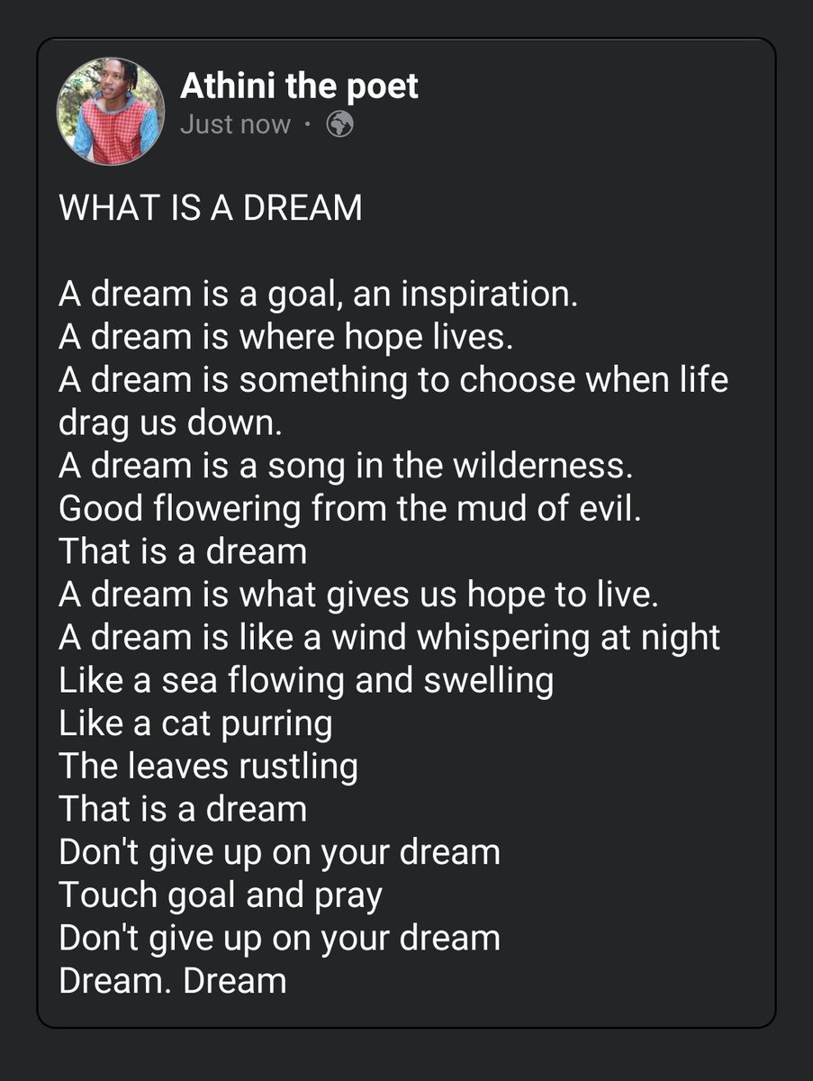 athini_anako's tweet photo. #WHATISADREAM
POEM https://t.co/V8pJa1UeEA