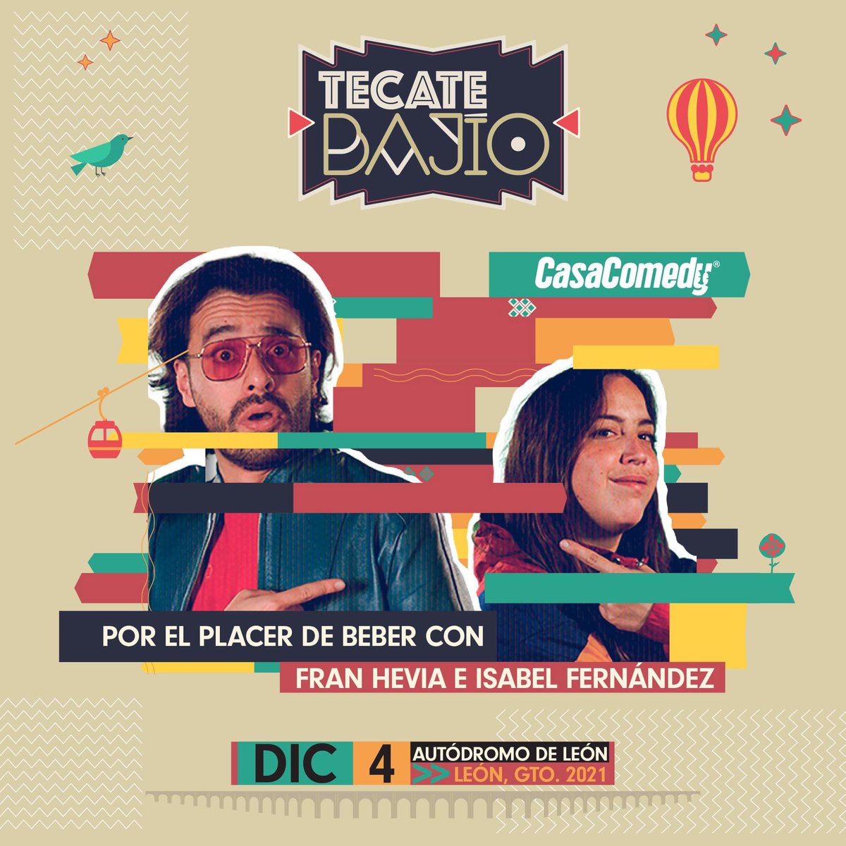 RKOpuntoFM's tweet photo. #Festivales // Tecate Bajio sigue con las sorpresas, el escenario #CasaComedy estará de vuelta con @richieofarrill_ , #AlexaZuart, @iztaparrasta , #FranHevia e #IsabelFernández.
🔥🤝 https://t.co/rTvfDRxZzZ