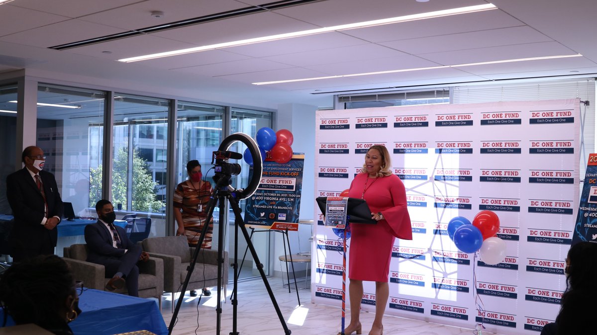 DCONEFUND's tweet photo. Today, our Chair's Office, @DOES_DC, held their agency #DCOneFund Kick-Off Event! Led by 67th Chair, @DrUniqueMH, #TeamDOES is officially in the spirit of giving!🎉

Visit https://t.co/Y1bnDNXbtp today to participate in the 2021 DC One Fund Campaign! #EachOneGiveOne https://t.co/R33eW8c7PY