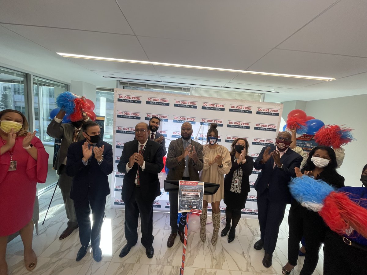 DCONEFUND's tweet photo. Today, our Chair's Office, @DOES_DC, held their agency #DCOneFund Kick-Off Event! Led by 67th Chair, @DrUniqueMH, #TeamDOES is officially in the spirit of giving!🎉

Visit https://t.co/Y1bnDNXbtp today to participate in the 2021 DC One Fund Campaign! #EachOneGiveOne https://t.co/R33eW8c7PY