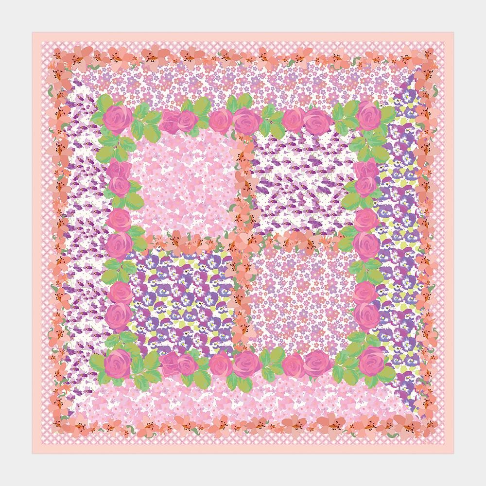 Versatile, Ditsy Floral twill scarf, inspired by the trend Delicate Earth as we all become closer to nature. #harlequin #pansies #lilies #forgetmenots #lattice #roses #love #happiness #natural #breathablefabric #silkscarf #accessory buff.ly/3poNeyn