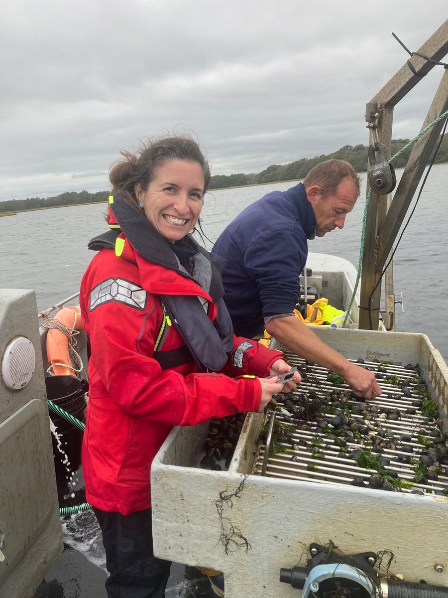 Noctilucamarine's tweet photo. Iโm usually behind the camera but it was fun to sort clams on a recent @MSCecolabel survey. Free labour offered to Poole Clam fishers this month only - good deal donโt you think?! ๐ Image courtesy of Matt Wells. #oceanstewardshipfund #mscclams #dorset @SouthernIFCA https://t.co/Ruc0siHrhg
