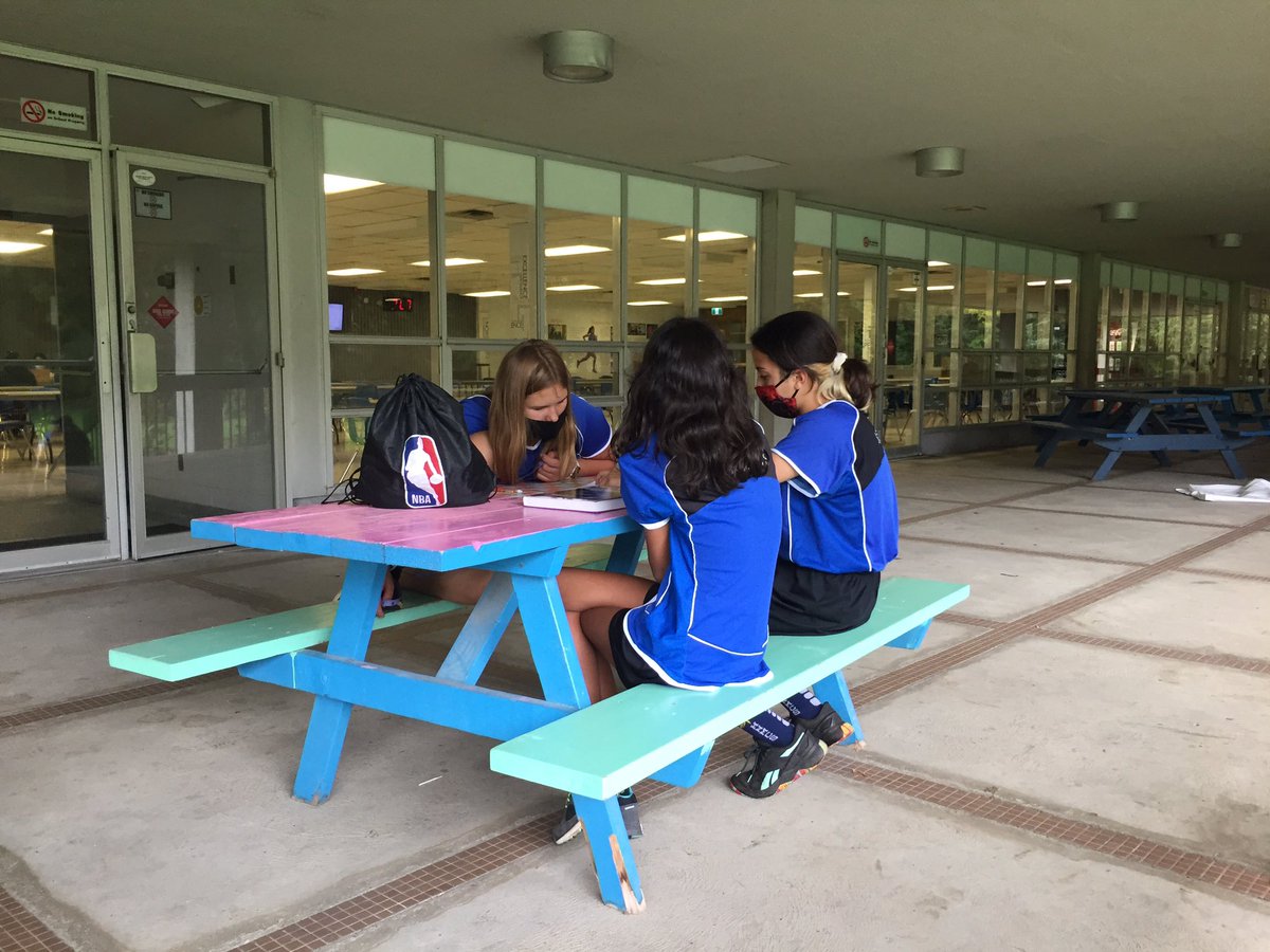 MsGuayHNMCS's tweet photo. It’s #TakeMeOutsideDay today @HNMCS for the Grade 8 Math class as we use Google maps to explore scale drawings of our schoolyard https://t.co/u1KFr2ydVe