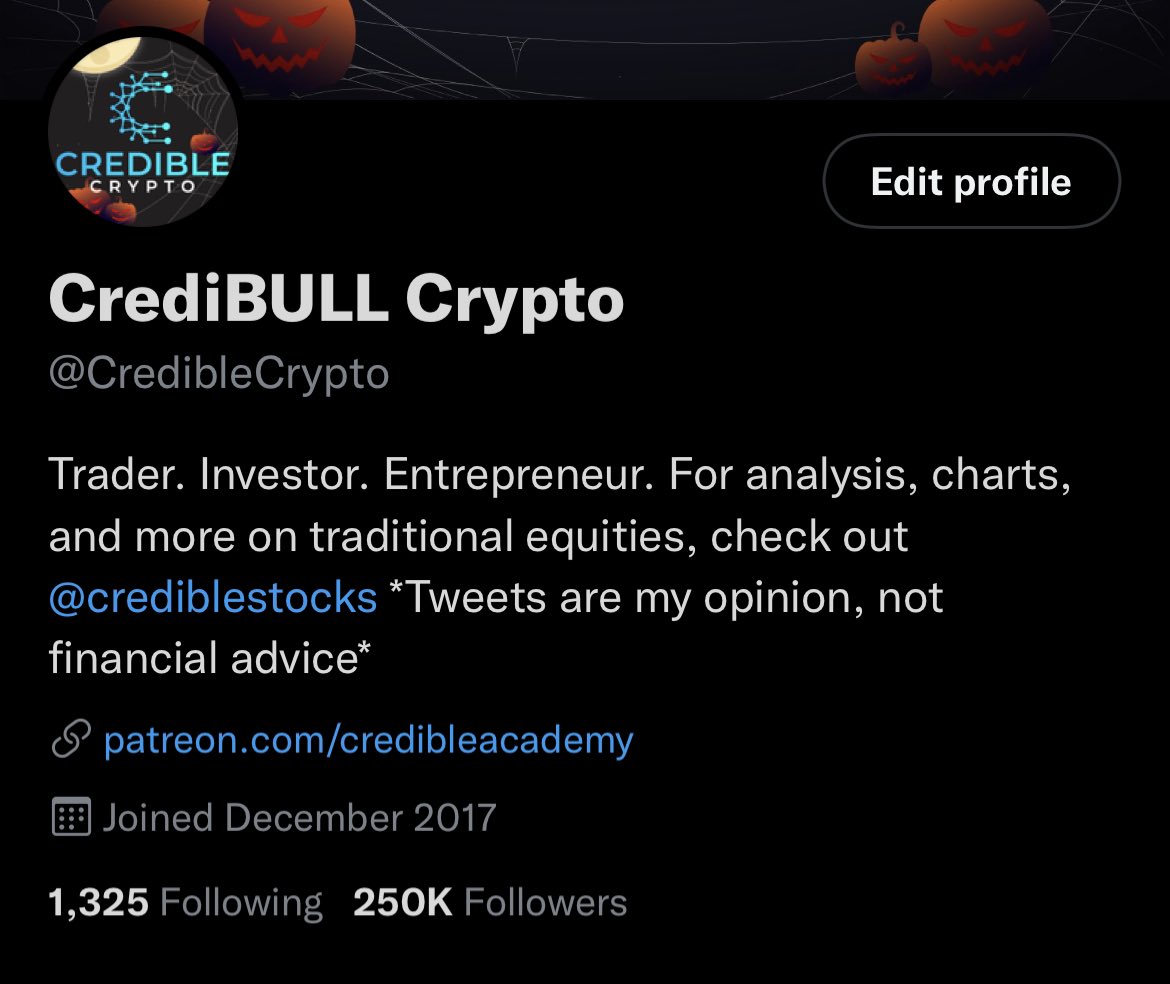 CredibleCrypto's tweet photo. A quarter of a million. Thank you all. Excited to be with you on this life changing journey. https://t.co/VXgdlvRjDx