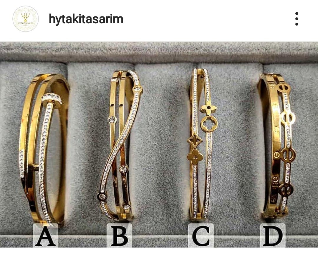 Çelik Bilezik Gold -13 Modelimiz Stoklarda...💁🏼‍♀️🌼 🔥🔥SINIRLI STOKLAR 🔥🔥 🟠Kararma Ve Renk Atması Yapmaz 🟠 Ürünümüzün Ana Gövdesi 316L Titanyum Çelik'tir💫 🟠Uzun Ömürlü Kullanım İçin⤵️ #onlineistekdeğilzorunluluktur #ReisleDevam #ReklamArasıBitiyor #Dolunay #patlama #GOLD