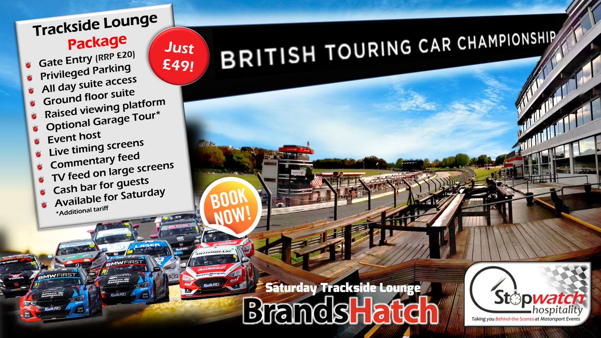Fancy a pair of Trackside Lounge Hospitality Tickets for the #BTCC Saturday worth £100? 

To enter: 
1. Retweet this.
2. Say why you deserve the tickets
3. Tag at least one other in your tweet. 

#MiniChallenge #Ginetta #PorscheCarrera #BritishF4