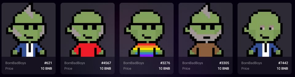 bornsmartboy's tweet photo. The 10 #BNB (5000 USD) price floor for an #alien #bornbadboys #NFT has been reached on @scv_finance #NFT #pfpNFT #BSC https://t.co/hXy3lPtjeX