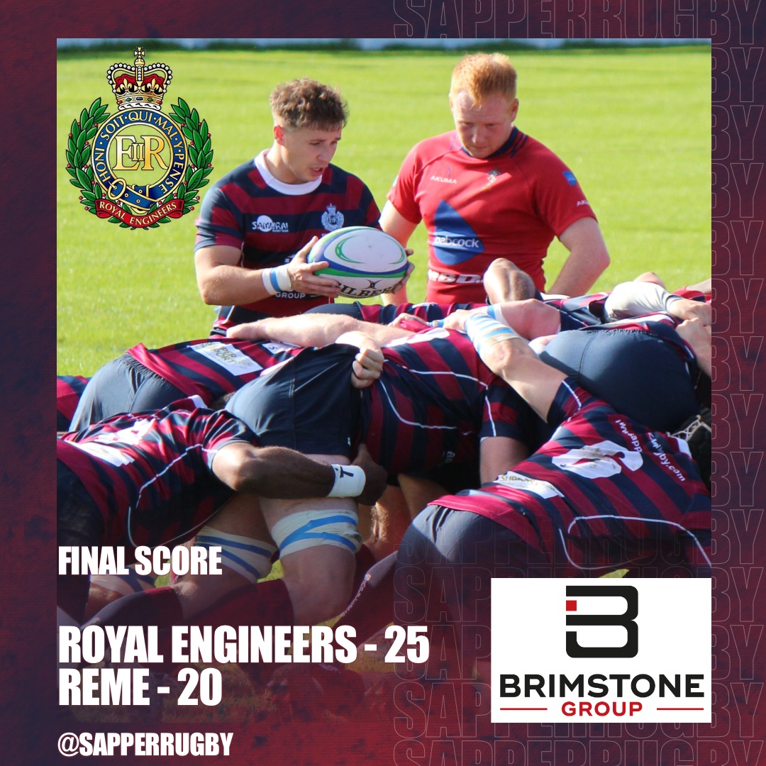 sapperrugby (@sapperrugby) on Twitter photo Final score from today's <a href="/armyrugbyunion/">Army Rugby Union</a> Corps League 1 match up vs <a href="/REME_Rugby/">REME Rugby πΉπ©ππππΉπ©</a> at Royal Wootton Bassett RFC. Final score from today's <a href="/armyrugbyunion/">Army Rugby Union</a> Corps League 1 match up vs <a href="/REME_Rugby/">REME Rugby πΉπ©ππππΉπ©</a> at Royal Wootton Bassett RFC.