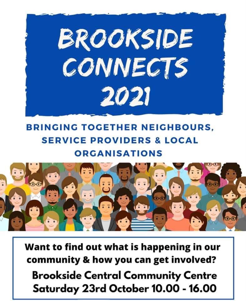 Two spaces available for any local organisations or service providers interested in taking part and connecting with residents! Contact brooksideconnects@gmail.com