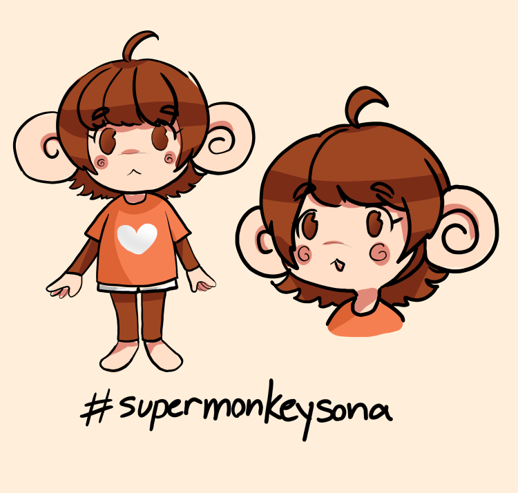 I made a Monkeysona because I love Super Monkey Ball! I think it would be cool if everyone made a monkeysona and posted it with the tag #supermonkeysona :)