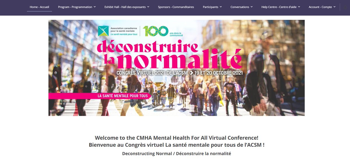 CMHACalgary's tweet photo. A big THANK YOU to @CmhaNational for hosting the 6th annual Mental Health for ALL conference. Our staff were delighted to attend yesterday's conference and we're looking forward to today's virtual event!  

#DeconstructingNormal #MH4A https://t.co/HOaJkPRwSA