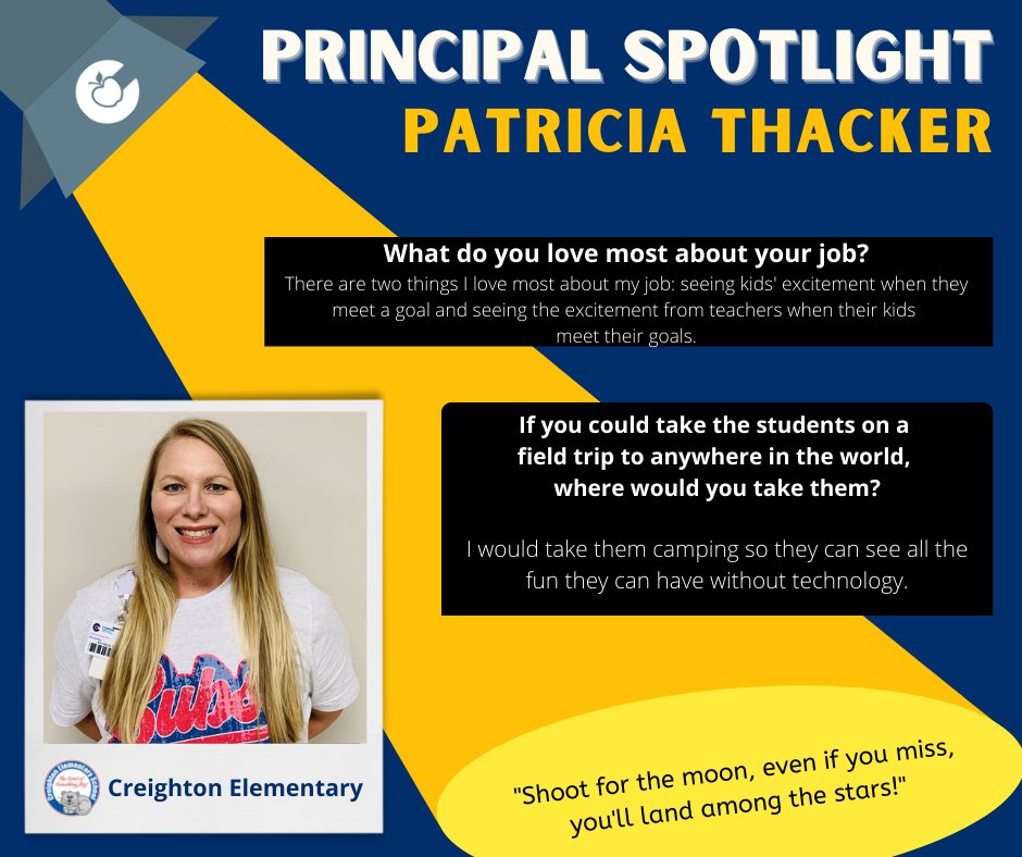 ConroeISD's tweet photo. 💡 PRINCIPAL SPOTLIGHT 💡
Shining a spotlight on another great principal in the Caney Creek Feeder during #NationalPrincipalsMonth! Patricia Thacker has been a principal for 7 years in Conroe ISD and is currently principal of @CreightonCISD. https://t.co/vwBoxR4VDV