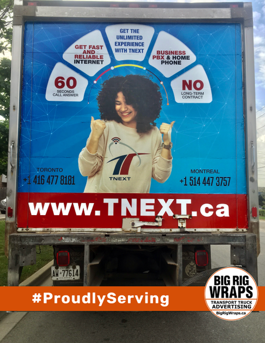 bigrigwraps's tweet photo. #ClientShoutOut With @TnextC  17 Standard Calling features, our VOIP Home Phone plans let you call anywhere in North America, unlimited as always, at a great low monthly price
#ProudlyServing #ClientSpotlight #FeaturedClient #WeBuildBrands #BigRigWraps #TNext #TruckAds https://t.co/3M08BloS9T
