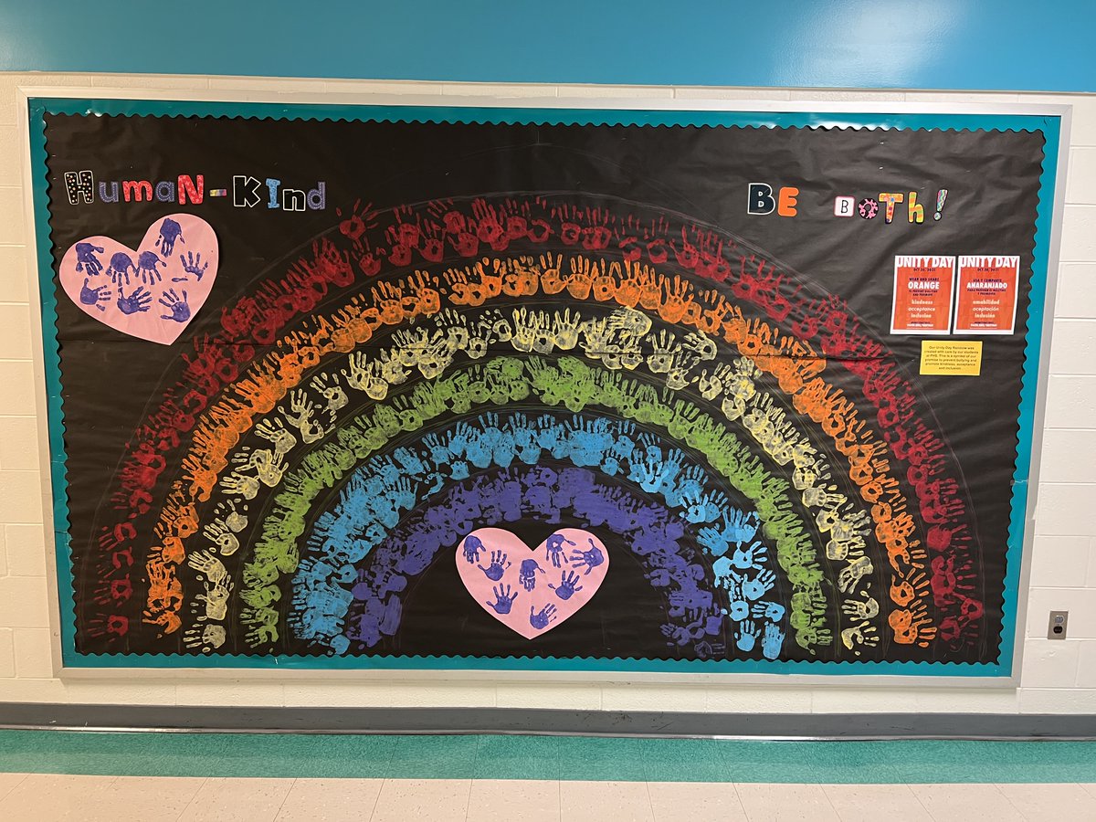 PHE_Mariners's tweet image. Our Unity Day Rainbow was created by our students at PHE. This is a symbol of our promise to prevent bullying &amp;amp; promote kindness, acceptance &amp;amp; inclusion. Big shout out to our parents, Mrs. Ricker &amp;amp; Mrs. Swaine for making this happen. #unityday2021 #theheartofccs #ccsunity