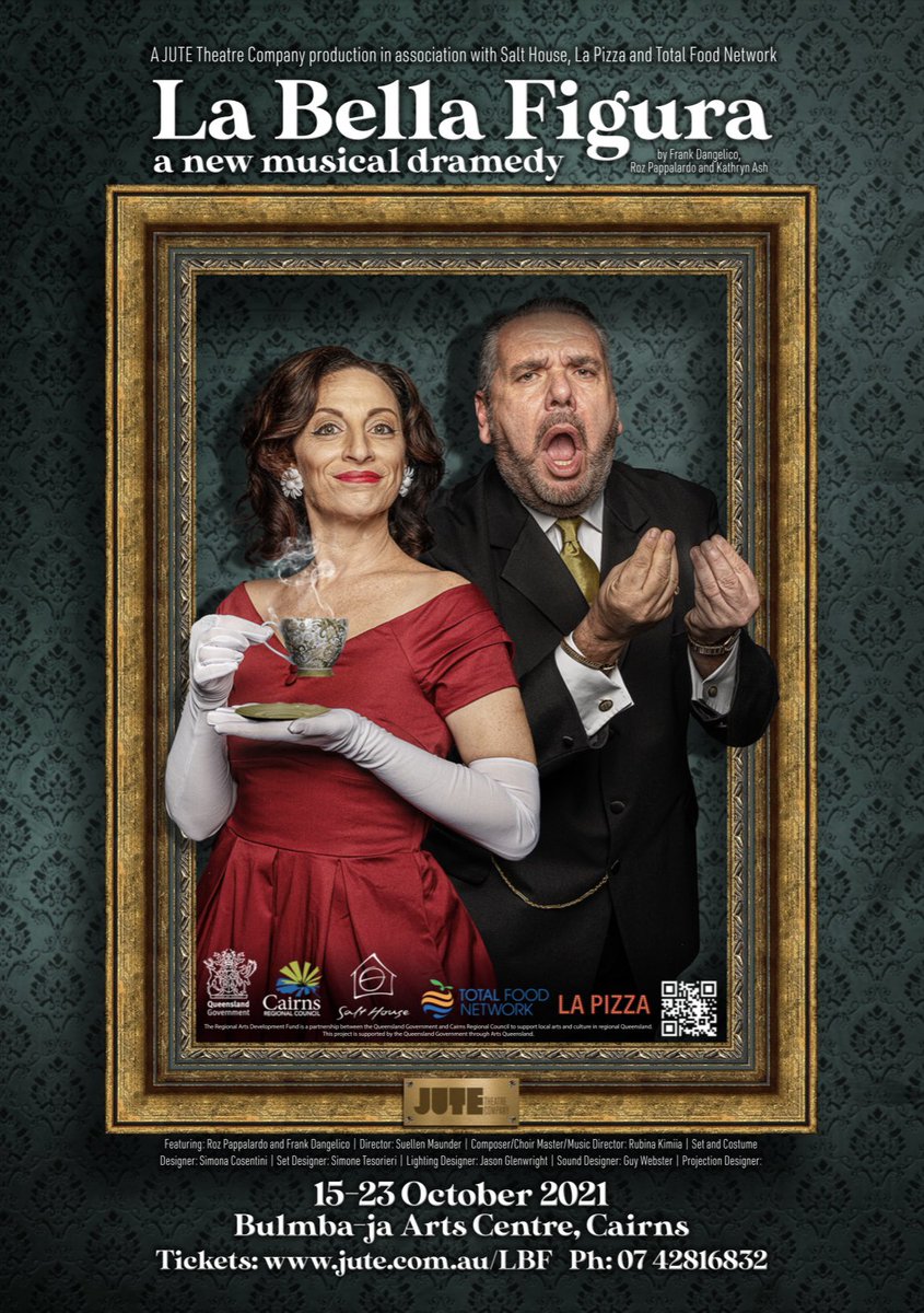 Thoroughly enjoyed last night’s performance of ‘La Bella Figura’ featuring Roz Pappalardo (<a href="/rozband/">roz pappalardo</a>) and Frank Dangelico at <a href="/JUTETheatre/">JUTE Theatre Company</a> 🎭 
Do yourself a favour #Cairns peeps, and see if you can score a ticket before the season ends: jute.com.au/lbf/ 🎭