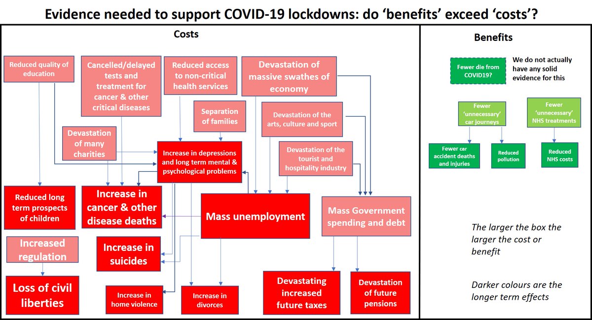 profnfenton's tweet image. The usual suspects are demanding new lockdowns &amp;amp; removal of civil liberties. So, a reminder that no matter what the risks of #COVID, lockdowns cause much greater destruction. Our risk/analytics work is driven by a belief that we have a duty to help raise awareness of the madness