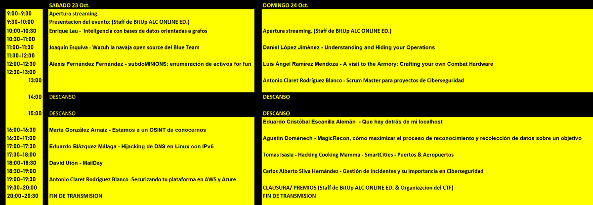 bitupalicante's tweet image. 🔥🔥 La AGENDA de #BitUp2021 Online Edition 🔥🔥

Este año contamos distintos ponentes que van a tocar distintas temáticas de todo tipo y para toda la familia! No dudéis en echar un vistazo, seguro que mas de una os interesa 👌👌