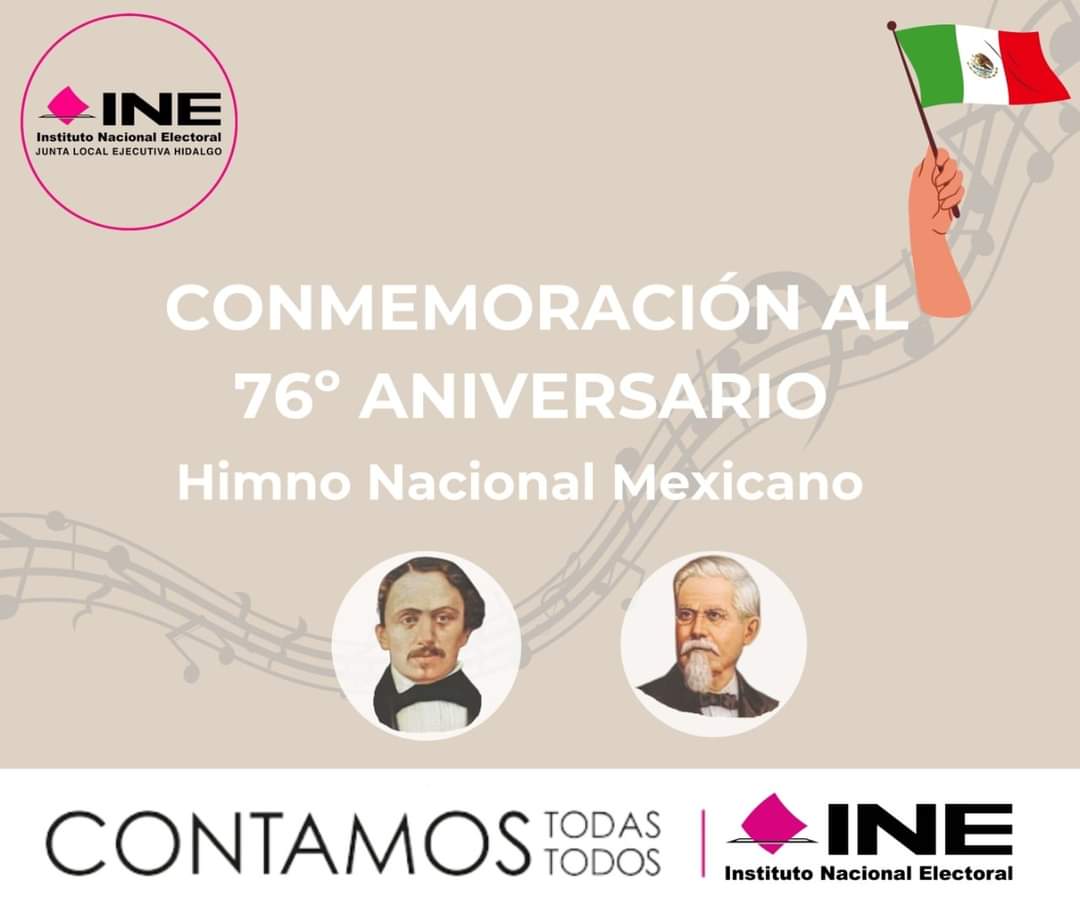 HidalgoIne's tweet photo. 76° Aniversario del Himno Nacional Mexicano https://t.co/wivQgMONFG