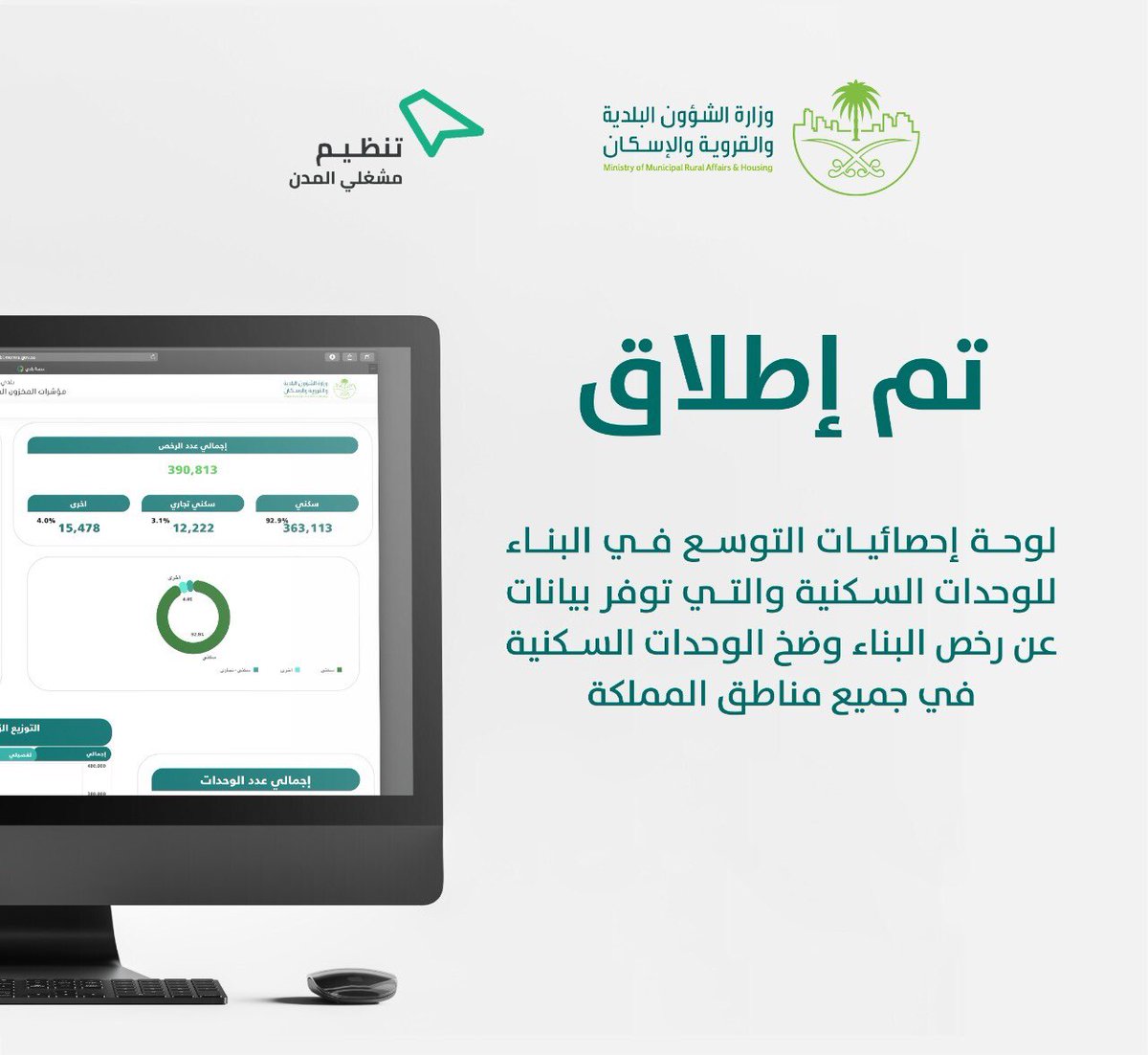 Momah_SA's tweet photo. #صورة | وزارة الشؤون البلدية والقروية والإسكان تطلق لوحة إحصائيات التوسع في البناء، بهدف توفير رخص البناء وضخ الوحدات السكنية ف�� مختلف مناطق المملكة.
https://t.co/0zmKtoBrQI

#وزارة_الشؤون_البلدية_والقروية_والإسكان https://t.co/VDuvKe3J4g