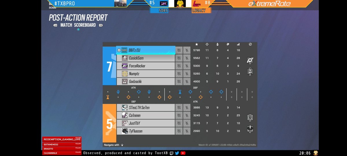 TeamSOBS's tweet photo. Ggs to @LegacyEsportsR6 as we make our @TXBLeagues PL debute with 3 points, WP to the lads https://t.co/MGwHJOOzNu