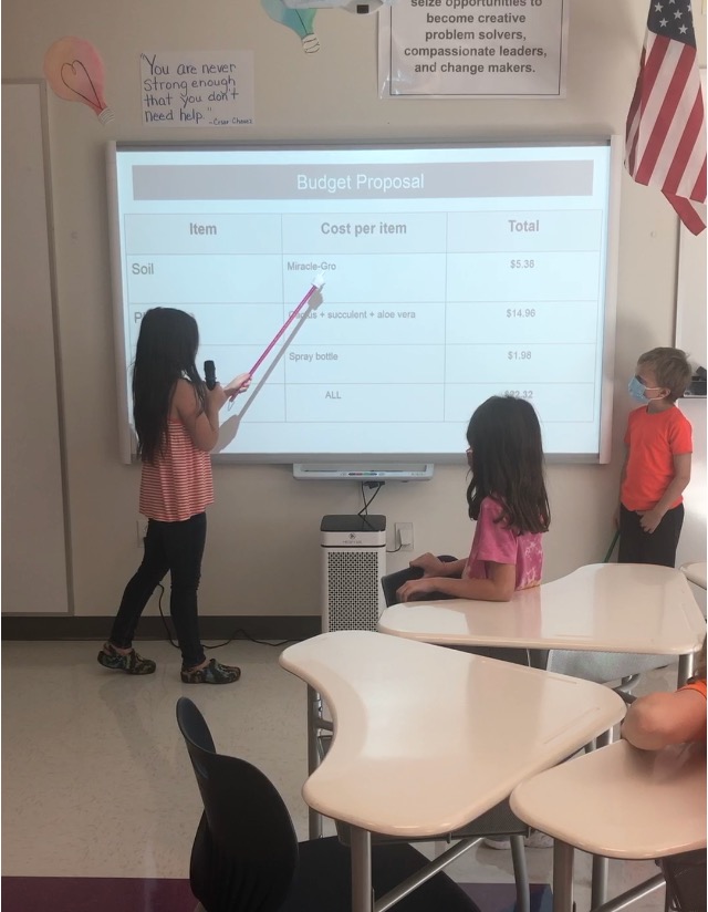 2nd&amp;3rd grade Ss <a href="/FBEFrogs/">Falling Branch Elem</a> presenting a budget proposal to Mrs. Vanidestine for supplies to build a habitat for their Mexican Jumping Beans.
<a href="/MCPS_VA_Gifted/">MCPS_VA Gifted</a>
#thinkingoutsidethebean
#researchforthewin
#collaboration