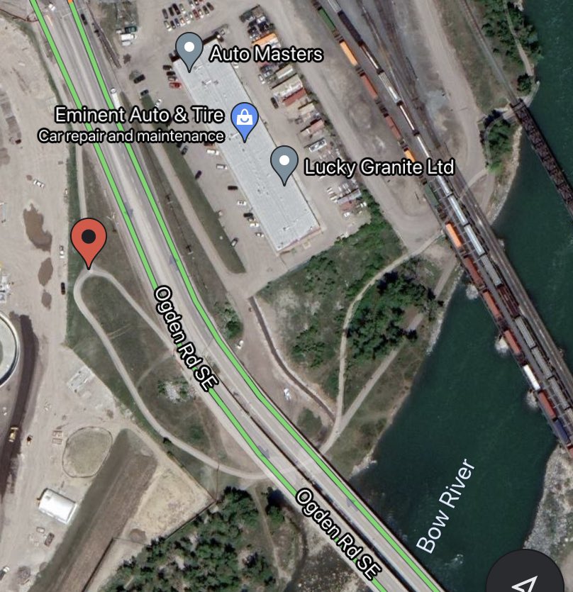 ggopher2007's tweet photo. @TomBabin Heading northbound on the Bow River Pathway. Ran into major construction here that diverted me onto Ogen Road. That was a fun bike ride. Then ran into some sidewalk curbs that were nearly 12 inches tall facing into a crosswalk. https://t.co/mGnSi5tioK