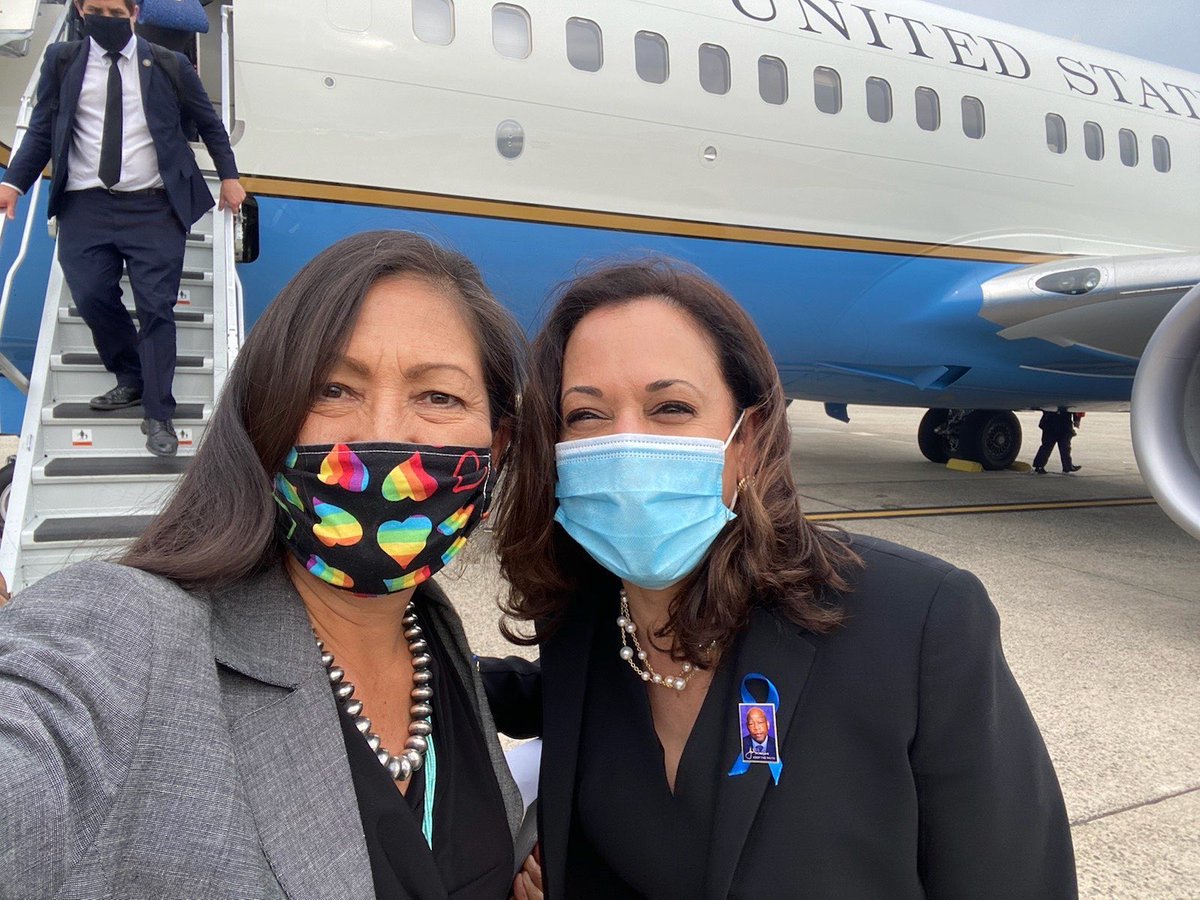 SecDebHaaland's tweet photo. .@VP, you have been a friend and inspiration to many and a fierce leader for the country. 

Happy birthday, Madam Vice President! I hope you have a great day! https://t.co/pzYgPGKuJJ
