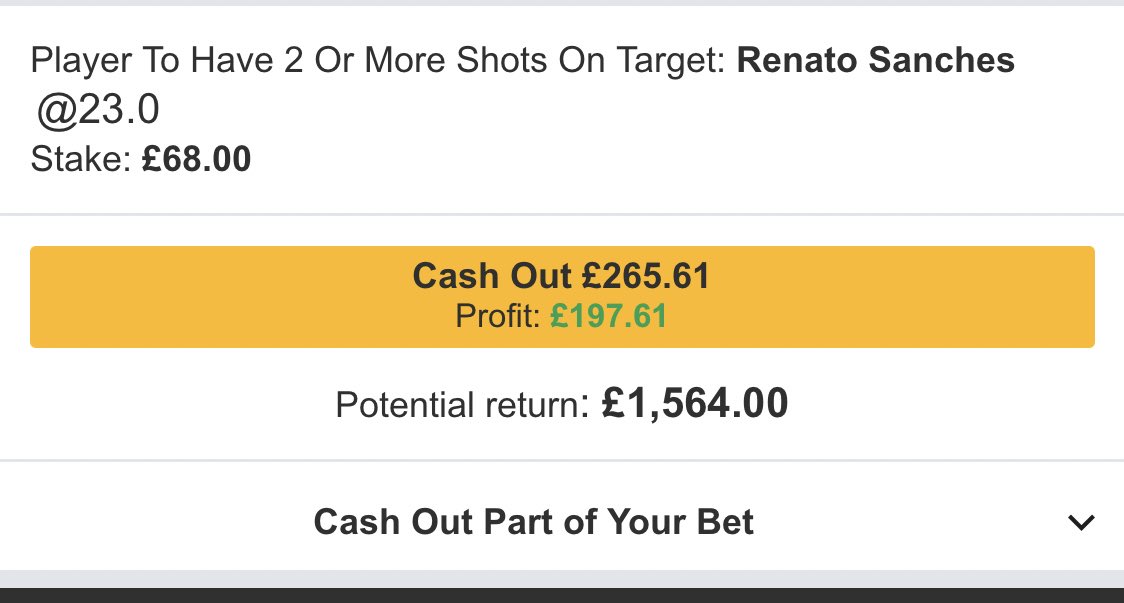 JulianMKD's tweet image. IF Renato Sanchez gets another shot on target , I’ll giveaway £100 cash to a random person that RETWEETS THIS TWEET &amp;amp; FOLLOWS ME