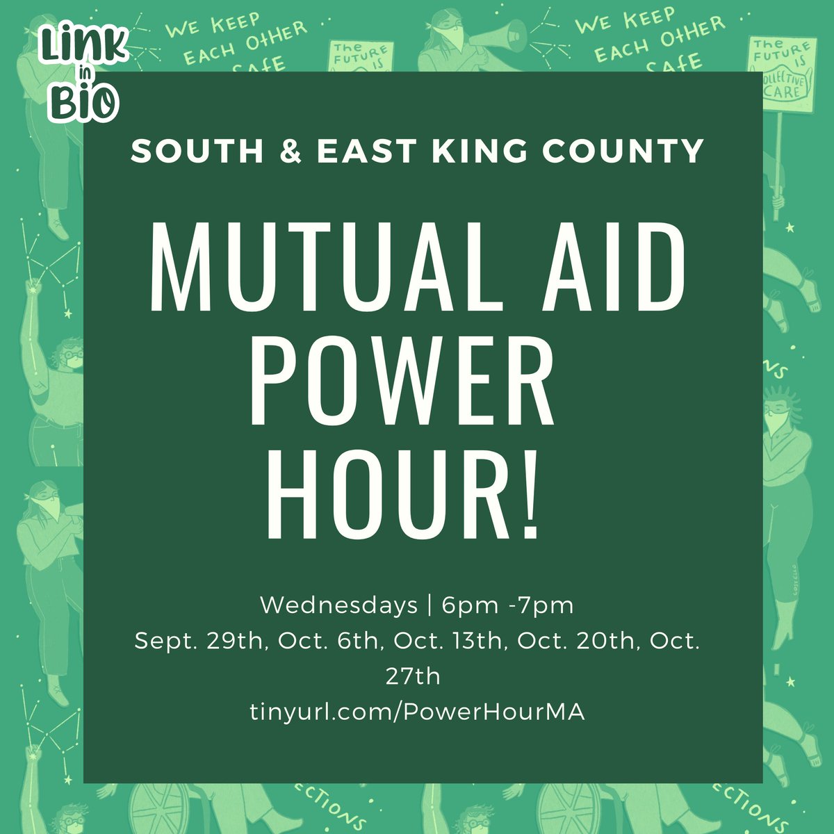 MutualAidSKCE's tweet image. Join us on Wednesdays! 
Art by Monica Trinadad: justseeds.org/we-keep-each-o…