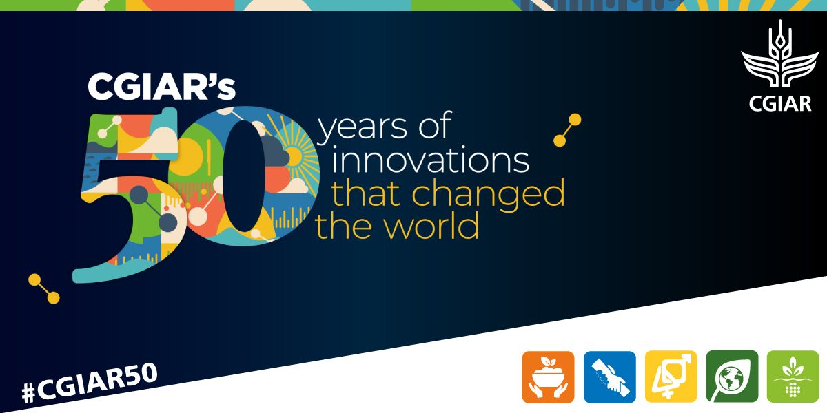 ClaudiaSadoff's tweet photo. For 50 years, @CGIAR has developed solutions that have made a real difference for some of the world’s most vulnerable.

Congratulations to all at #OneCGIAR on its 50th Anniversary. 

#CGIAR50 https://t.co/4rRjFRzgw8