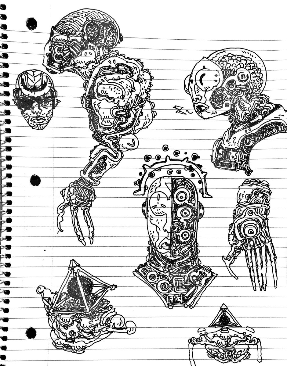 College ruled doodles 