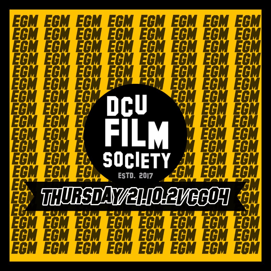 filmsocdcu's tweet photo. It’s election time!

Our annual EGM is taking place this Thursday at 7pm in CG04.
The positions available are:

⁃First Year rep
⁃Covid officer. 

It’s a fantastic opportunity for anyone to get involved in the society and we’d highly recommend putting yourself forward! https://t.co/xUL8SDxsLK