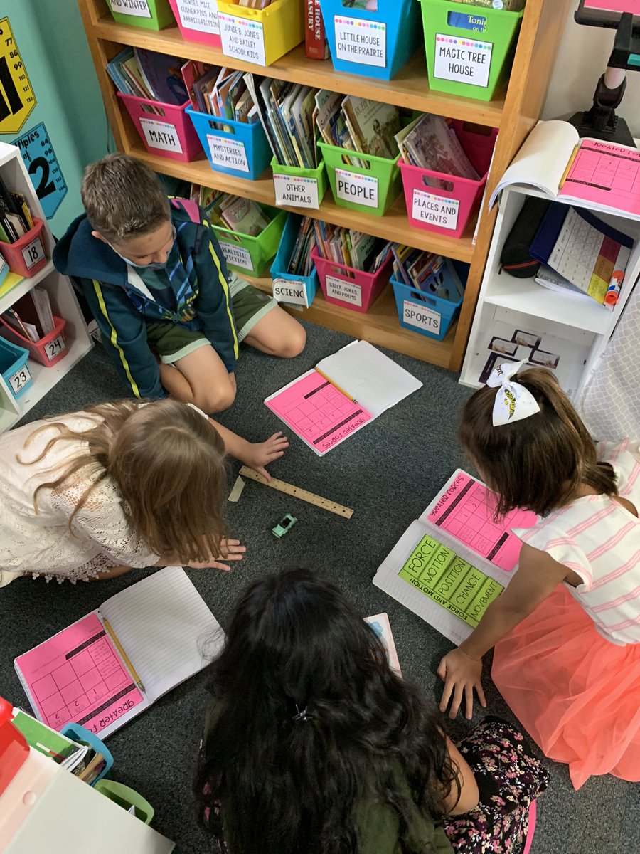 MrsHenegarCISD's tweet photo. What makes an object move a great distance? Today we explored force! #AustinBetterTogether #75019science https://t.co/8pxXK7ZTMV