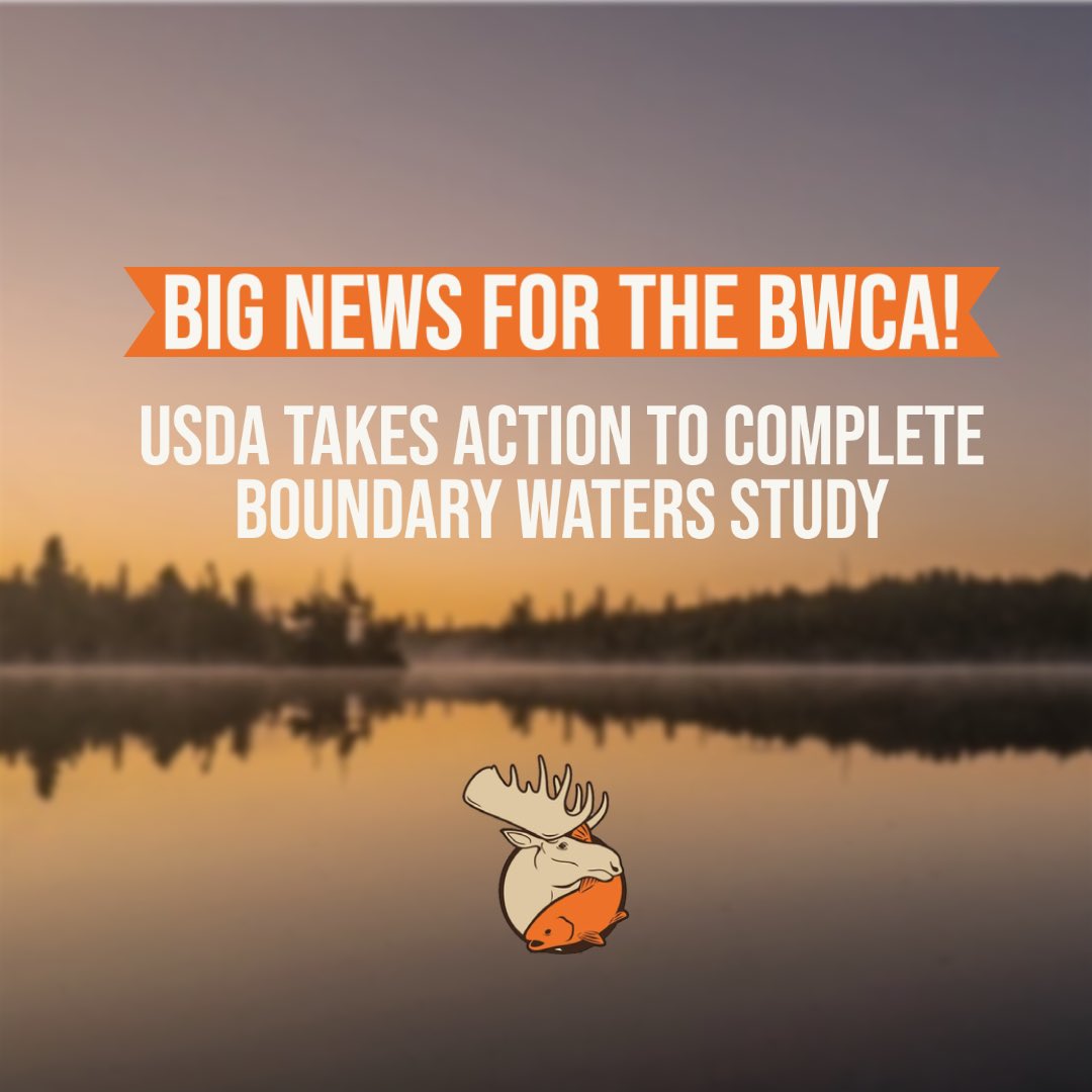 sportsmenbwca's tweet image. Breaking news: USDA initiates 90-day public review period – thank you to everyone who has pushed for this study.

Visit the link below to read the full press release from Sportsmen for the Boundary Waters.

sportsmenbwca.org/breaking-admin…