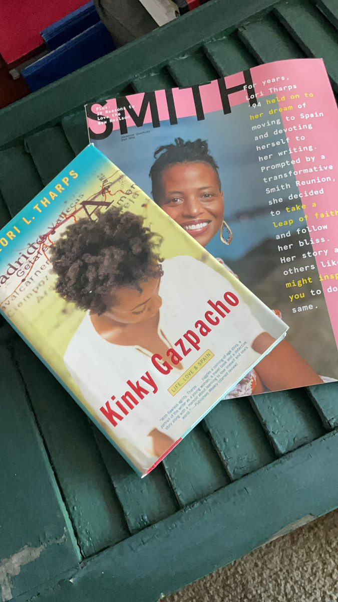 gabislike's tweet photo. Elated to find Lori Tharps on the most recent issue of the @smithcollege alumnae q.; I’ve been fan of @LoriTharps long before I knew I would be accepted to Smith, but in my 5th reunion yr, I’m still dreaming of living in Spain (to the day). Sharing w/ my copy of Kinky Gazpacho 🤎 https://t.co/0X5eXtEBGW