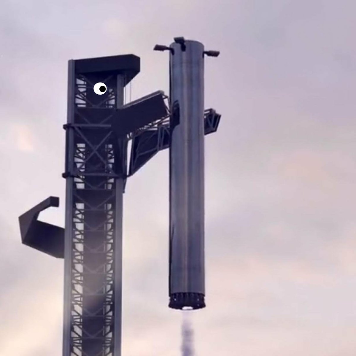 <a href="/elonmusk/">Elon Musk</a> <a href="/thesheetztweetz/">Michael Sheetz</a> Hey <a href="/elonmusk/">Elon Musk</a> will you install giant googly eyes on Mechazilla? It will complete the look!